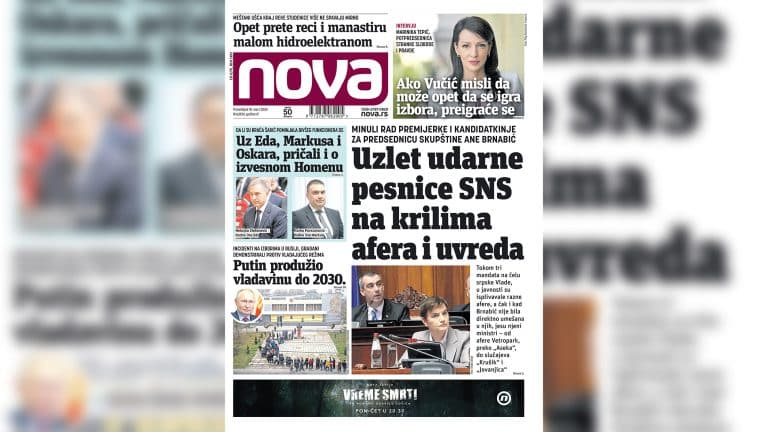 "Nova" piše: Uzlet Ane Brnabić, udarne pesnice SNS, na krilima afera i uvreda